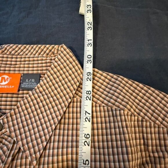 Merrell Men’s Performance Plaid Short Sleeve Shirt – Size L - Picture 2 of 5